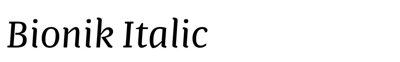 Bionik Italic